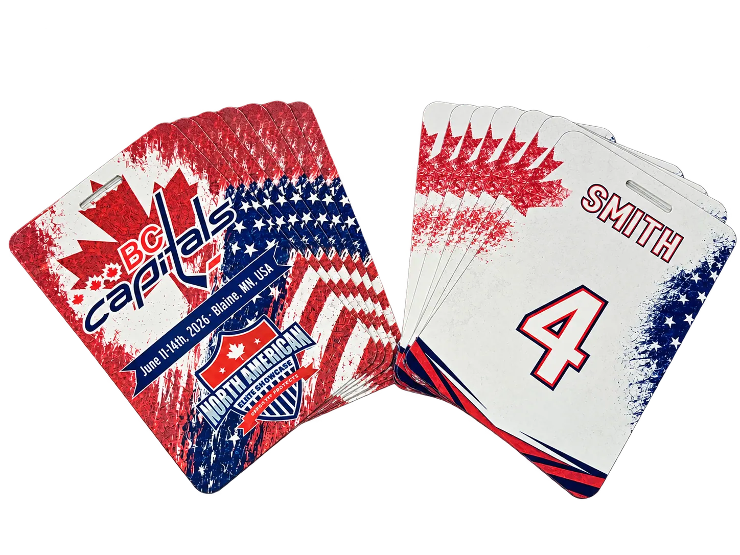 BC Capitals Bag Tags custom team product by WyldRyd Customs