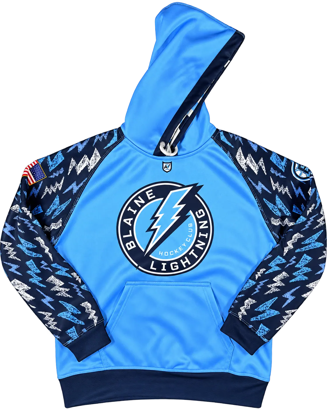 Blaine Lightning Sweatshirt custom team product by WyldRyd Customs
