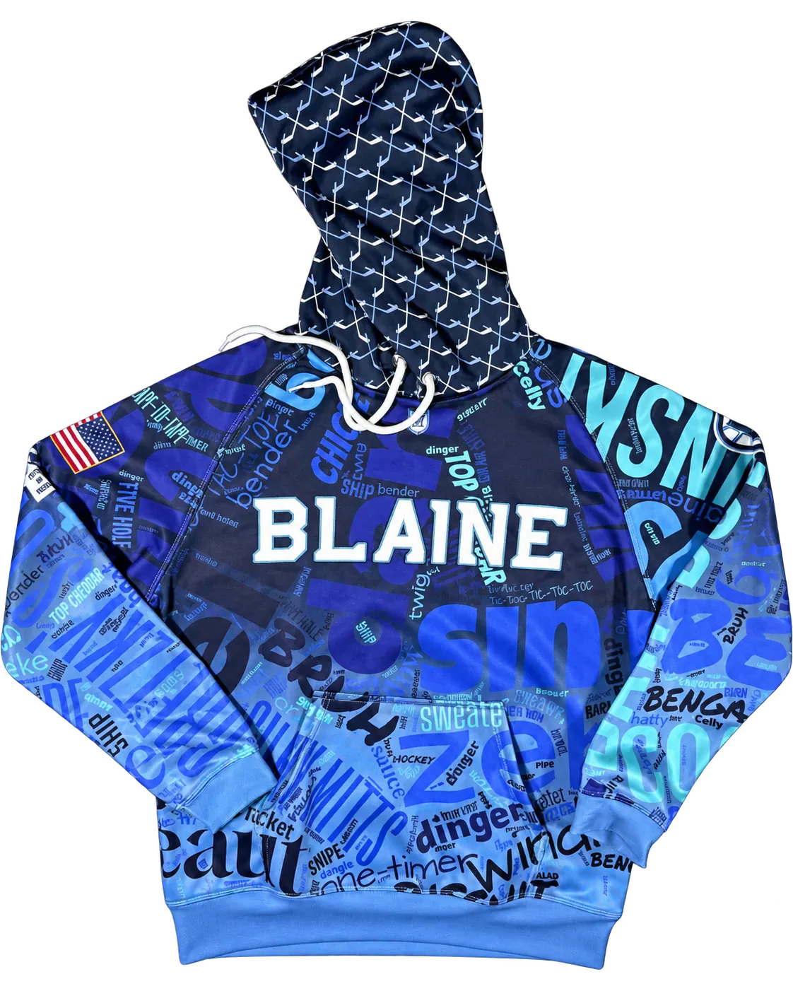 Blaine Word Scramble Sweatshirt custom team product by WyldRyd Customs